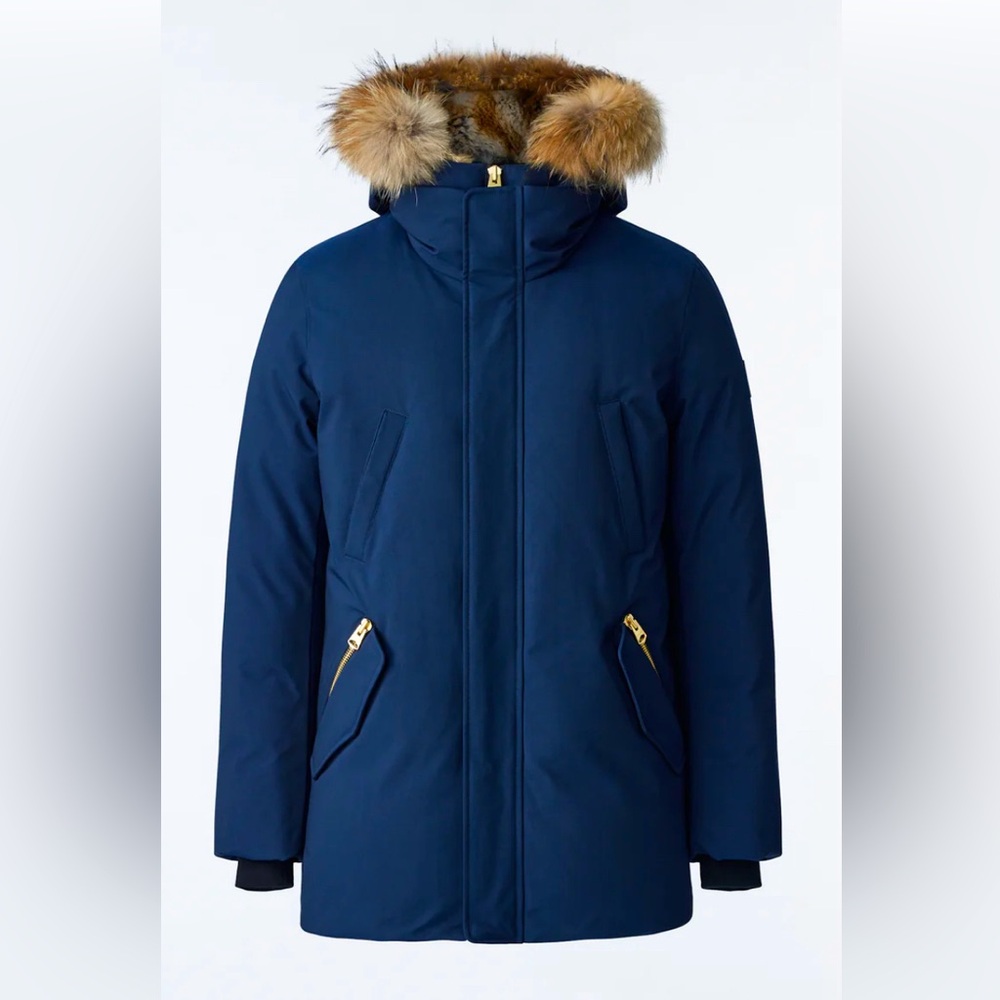 EDWARD 2-in-1 down parka with hooded bib and natural fur for men